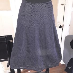 Blue w/ white polka dots Land's End skirt